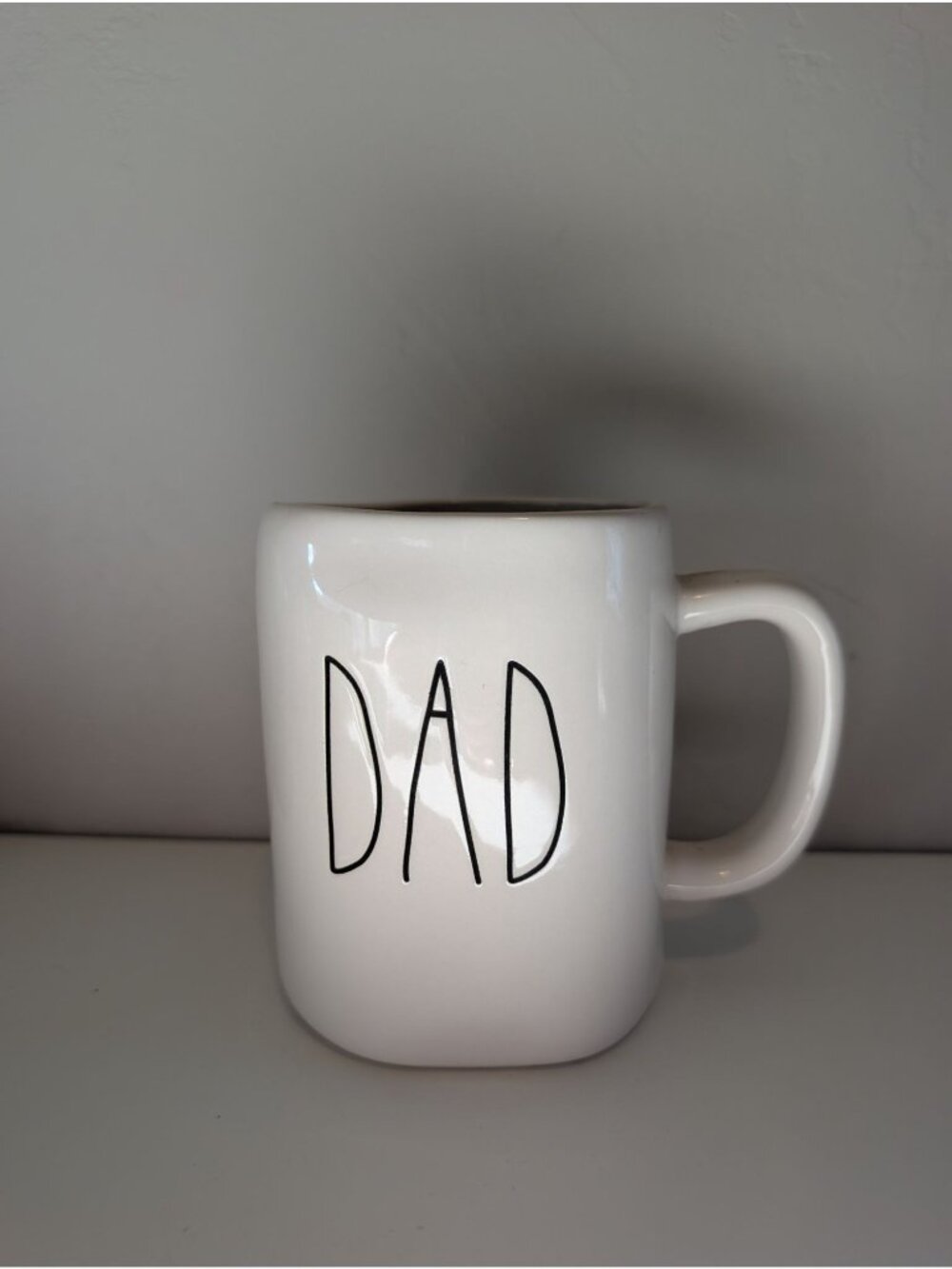 Rae Dunn Dad Mug White Ceramic Artisan Collection Large Coffee Tea Cup